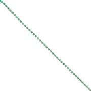 Brass Chain with Cut Crystal Rhinestones, 2.10 mm - Gold-Plated - Blue Zircon, 50 cm