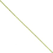 Rough brass chain with cut crystal strass 2.10 mm - Peridot x50cm|raw }}