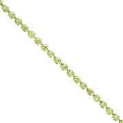 Rough brass chain with cut crystal strass 2.10 mm - Peridot x50cm