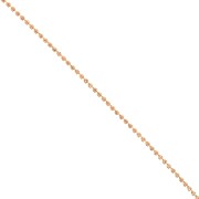 Brass Chain with Cut Crystal Rhinestones, 2.10 mm - Gold-Plated - Apricot, 50 cm