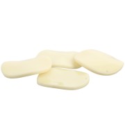 34mm Round wavy acrylic pendant - Ecru x1