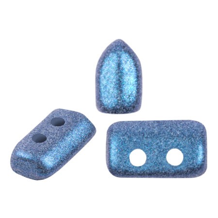 2x5mm Piros® Glass beads by Puca® - Stardust Blue x10g
