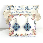 2x5mm Piros® Glass beads by Puca® - Stardust Blue x10g