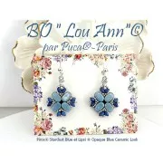 2x5mm Piros® Glass beads by Puca® - Stardust Blue x10g