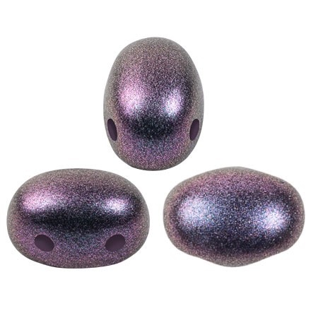 7x5mm Glass beads Samos® by Puca® - Polynesian Lilac x10g