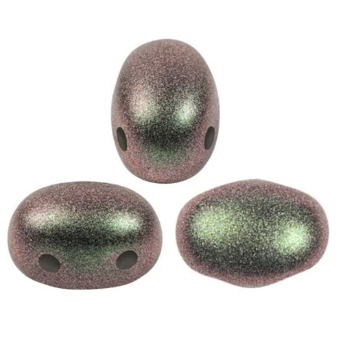 7x5mm Glass beads Samos® by Puca® - Polynesian Olivine x10g