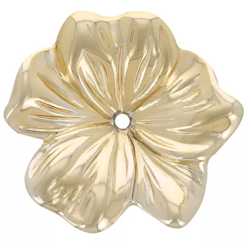 23mm Flower pendant in opaque resin - Gold x1