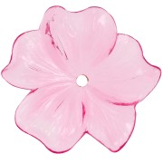 23mm Flower pendant in transparent resin - Pink x1