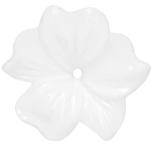 23mm Flower pendant in opaque resin - White x1