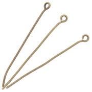 38x0.80mm Eye pins - Bronze Tone x 25|raw }}
