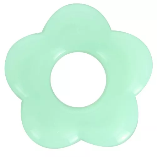 20mm translucent acrylic flower pendant - Mint x1