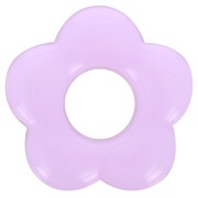 20mm translucent acrylic flower pendant - Purple x1