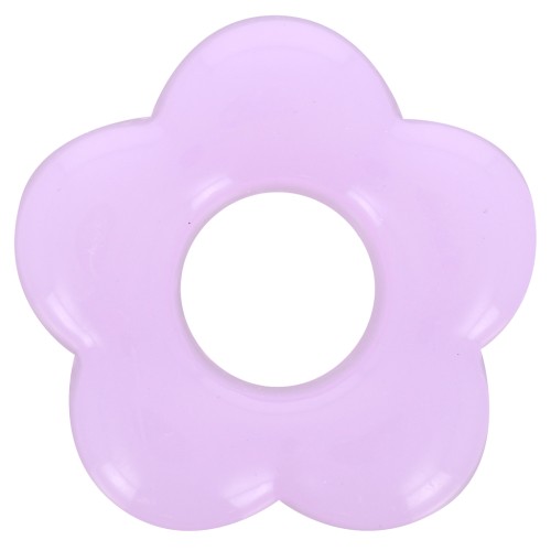 20mm translucent acrylic flower pendant - Purple x1