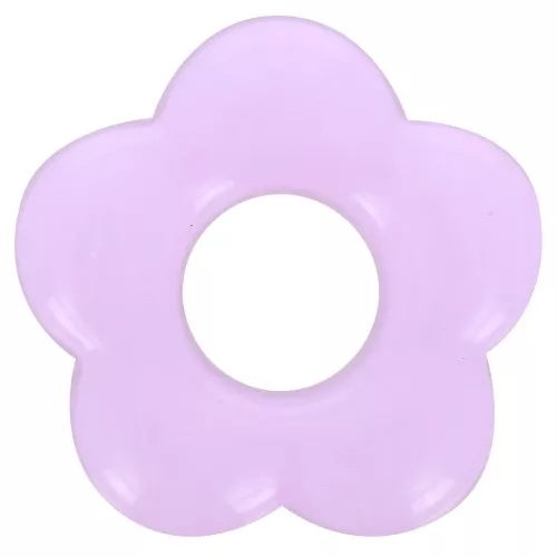 20mm translucent acrylic flower pendant - Purple x1