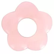Pink - Pendentif fleur 20 mm en acrylique translucide - Rose x1 Pendentif fleur 20 mm en acrylique translucide - Rose x1