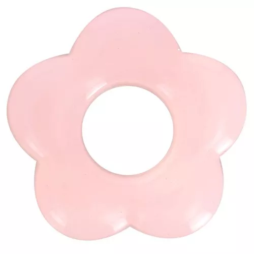 20mm translucent acrylic flower pendant - Pink x1