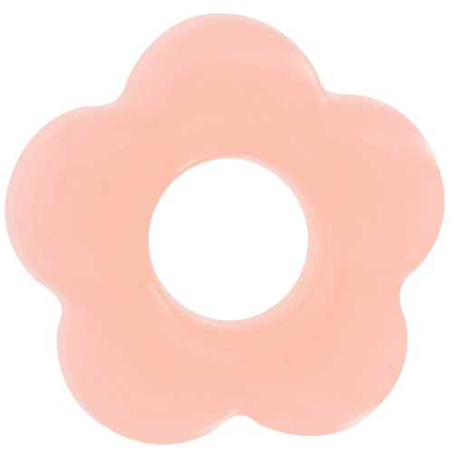 20 mm translucent acrylic flower pendant - Vintage pink x1