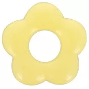 Yellow - Pendentif fleur 20 mm en acrylique translucide - Jaune x1 Pendentif fleur 20 mm en acrylique translucide - Jaune x1