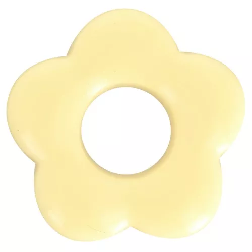 20mm translucent acrylic flower pendant - Pastel yellow x1
