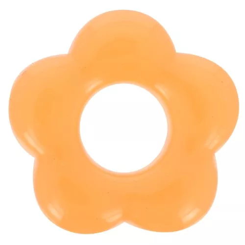 20mm translucent acrylic flower pendant - Orange x1