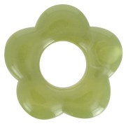 20mm translucent acrylic flower pendant - Marbled olive x1