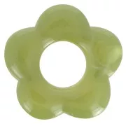 Green Olive - 20mm translucent acrylic flower pendant - Marbled olive x1 20mm translucent acrylic flower pendant - Marbled olive x1