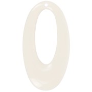 47x26mm Oval hollowed-out pendant in opaque resin - Ivory x1
