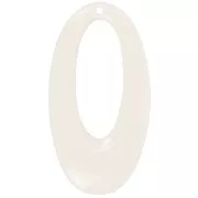 47x26mm Oval hollowed-out pendant in opaque resin - Ivory x1