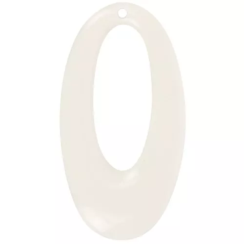 47x26mm Oval hollowed-out pendant in opaque resin - Ivory x1