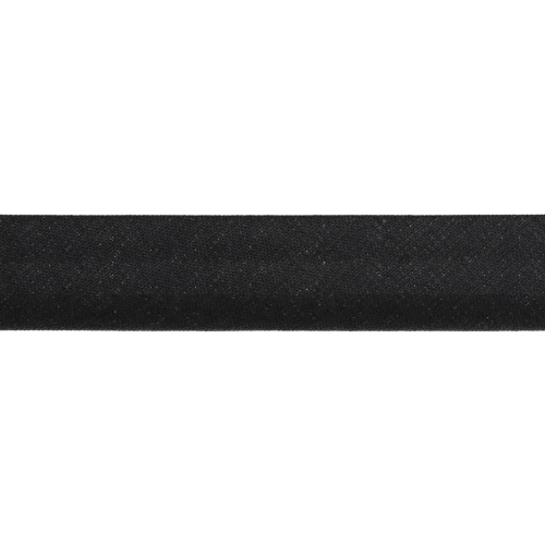 Polycotton ribbon  20mm black x 1m