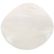 39x44mm Mother-of-pearl rhombus pendants - Natural x2|raw }}