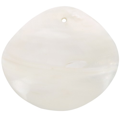 39x44mm Mother-of-pearl rhombus pendants - Natural x2