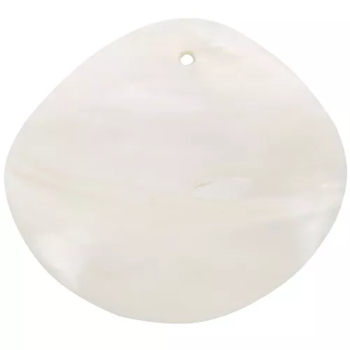 39x44mm Mother-of-pearl rhombus pendants - Natural x2