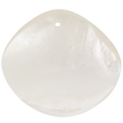 39x44mm Mother-of-pearl rhombus pendants - Natural x2