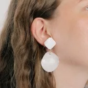 22x22mm Mother-of-pearl diamond cabochons Natural x2