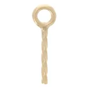 Pendant attachment for half-pierced bead - Gold filled x1