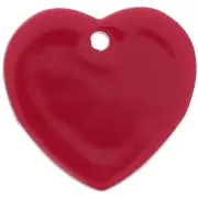 15x16.5mm acrylic heart sequin - Red x1