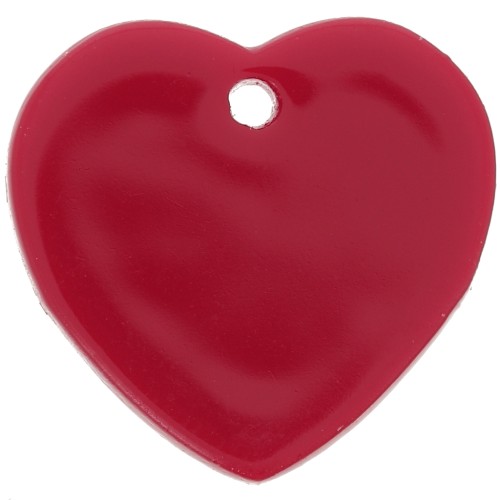 15x16.5mm acrylic heart sequin - Red x1