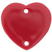 15 x16.5mm Acrylic heart spacer - Red x1|raw }}