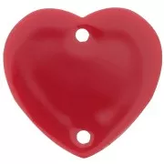 15 x16.5mm Acrylic heart spacer - Red x1