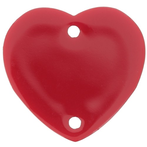 15 x16.5mm Acrylic heart spacer - Red x1