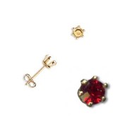 Gold Filled 4mm PureCrystal Round Stone Earstuds x2|raw }}