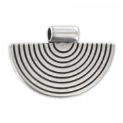 half ring pendant 23x35 mm Antique Silver Plating x1|raw }}