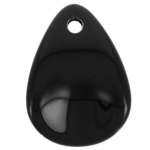 17mm curved flower petals in acrylic - Black x15