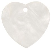 15x16.5mm acrylic heart sequin - Pearlescent White x1|raw }}