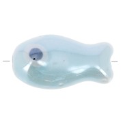 10x19mm Ceramic fish bead - Light blue x1|raw }}