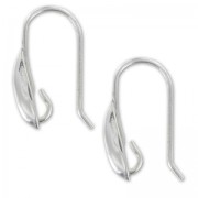 925 Sterling Silver earwires - Made in Europe - 19mm x2|raw }}