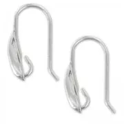 925 Sterling Silver earwires - Made in Europe - 19mm x2
