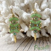 15mm Leverback earrings with open ring - Gold Tone x40