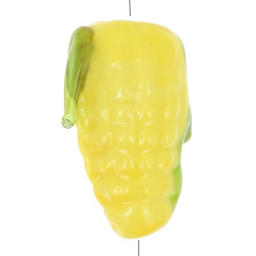17x8.5mm Glass corn bead - Yellow x1